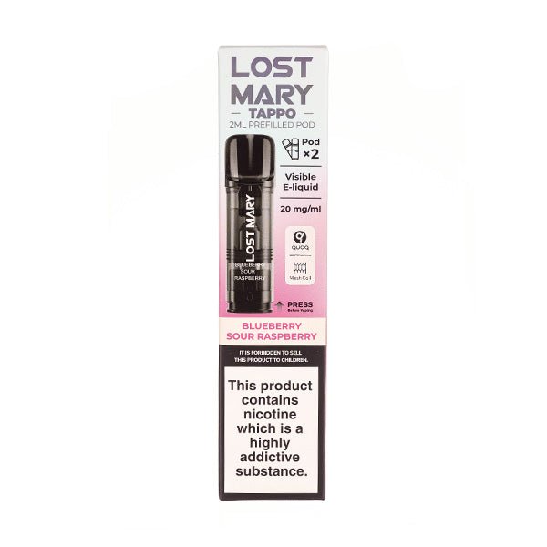 Blueberry Sour Raspberry Tappo Prefilled Pods by Lost Mary