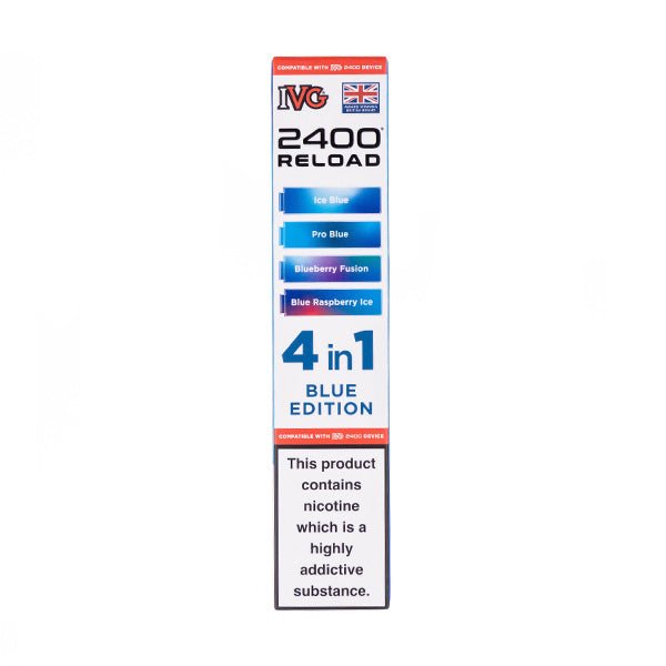 Blue Edition IVG 2400 Reload Replacement Pods - 4 Pack