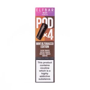 Mint and Tobacco Edition 4 in 1 Prefilled Pods by Elf Bar - 4 Pods