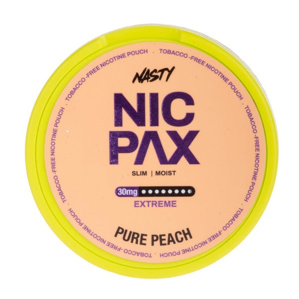 Pure Peach Nicotine Pouches by Nasty Nic Pax